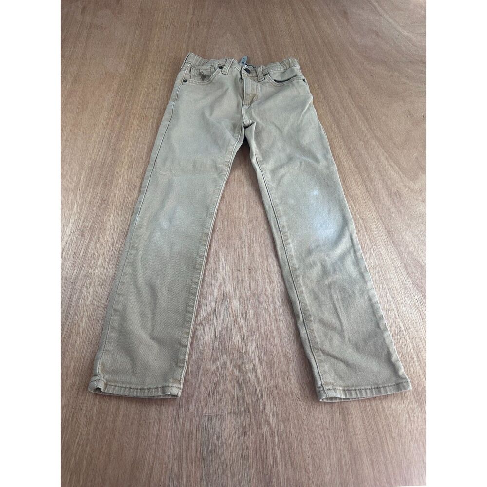 U.S. Polo Assn Kids Pants 7 Khaki Adjustable Waist Straight - Picture 1 of 7